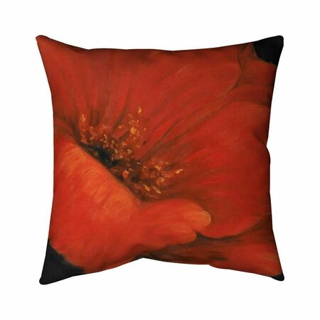 FONDO 20 x 20 in. Red Flower-Double Sided Print Indoor Pillow FO2791830